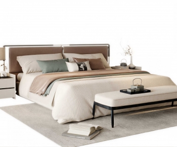 Modern Double Bed-ID:786153082