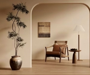 Wabi-sabi Style Lounge Chair-ID:161308053