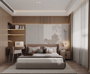 New Chinese Style Bedroom-ID:290319959