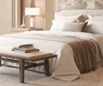 New Chinese Style Double Bed-ID:915966993