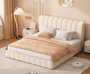 Modern Double Bed-ID:620672946