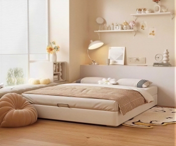 Modern Double Bed-ID:823679929