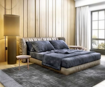 Modern Double Bed-ID:651444917