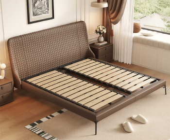 Modern Double Bed-ID:889921903