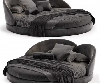 Modern Round Bed-ID:784112936