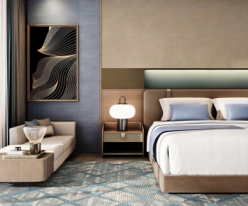 Modern Double Bed-ID:208606967