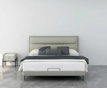 Modern Double Bed-ID:941673993
