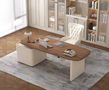 Modern Office Desk And Chair-ID:335923918