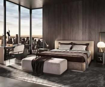 Modern Double Bed-ID:407583009