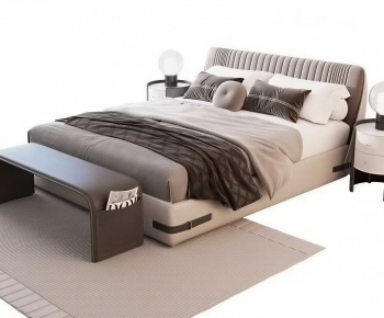 Modern Double Bed-ID:620718962