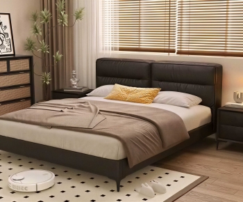 Modern Double Bed-ID:964775091