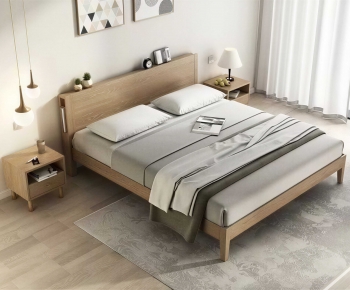 Modern Double Bed-ID:926347026