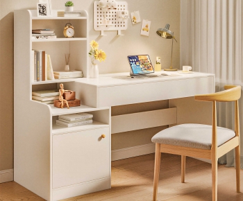 American Style Computer Desk And Chair-ID:981404078