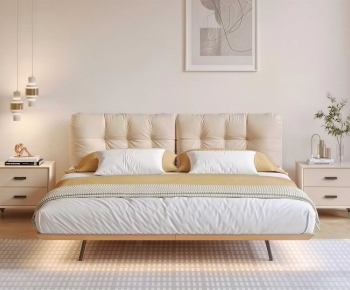 Modern Double Bed-ID:518399006