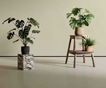 Modern Potted Green Plant-ID:930254943