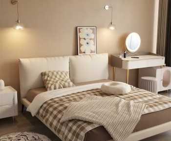 Modern Double Bed-ID:457039124