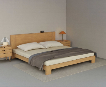 Modern Double Bed-ID:334362988