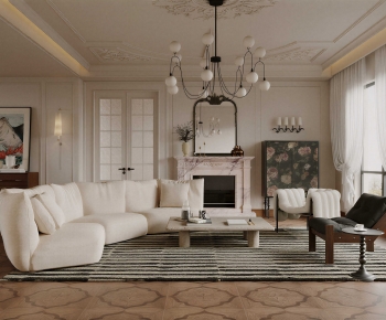 French Style A Living Room-ID:991497047