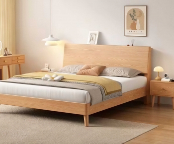 Nordic Style Double Bed-ID:102291189