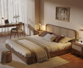 Modern Double Bed-ID:385123979