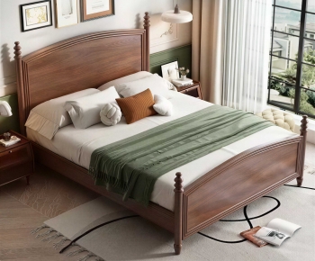 Modern Double Bed-ID:813791994