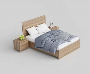 Modern Double Bed-ID:429507025