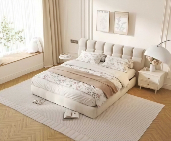 Modern Double Bed-ID:355629929