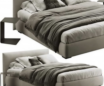 Modern Double Bed-ID:700640923