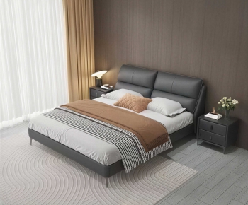Modern Double Bed-ID:212393052