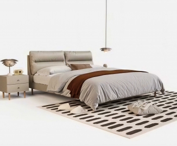 Modern Double Bed-ID:242789982