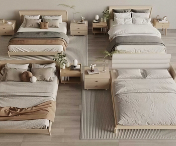 Nordic Style Double Bed-ID:626255991