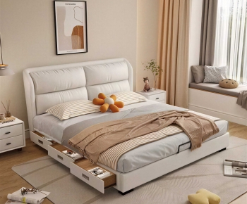 Modern Double Bed-ID:470325954