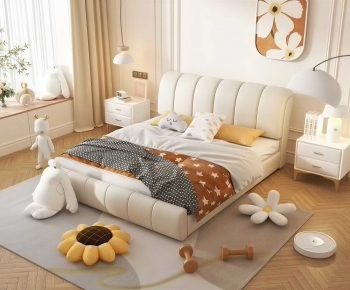 Modern Double Bed-ID:651829967