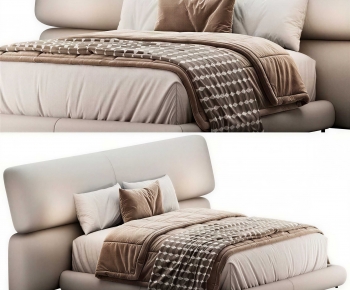 Modern Double Bed-ID:967225073