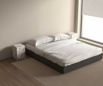 Modern Double Bed-ID:643232115
