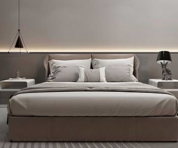 Modern Double Bed-ID:719899893