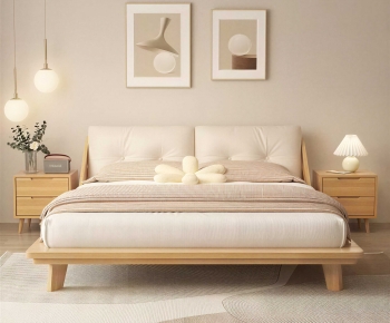 Modern Double Bed-ID:929992913