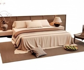 Modern Double Bed-ID:871438989