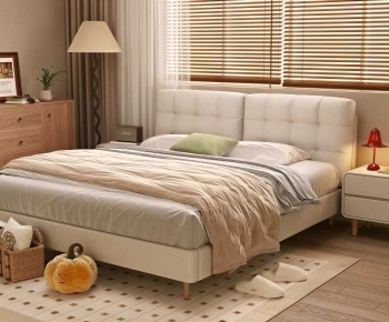 Modern Double Bed-ID:859849594