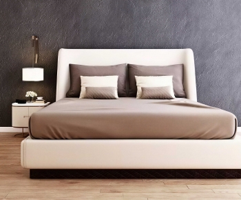 Modern Double Bed-ID:735327965