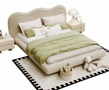 Modern Double Bed-ID:851639036