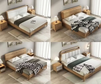 Modern Double Bed-ID:603991992