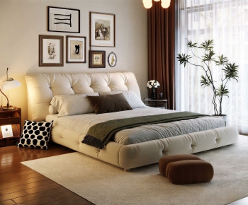 Modern Double Bed-ID:826169012