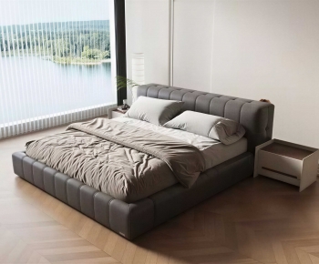 Modern Double Bed-ID:886518002