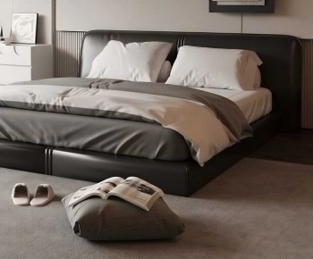 Modern Double Bed-ID:897306929