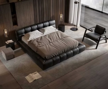 Modern Double Bed-ID:184806115