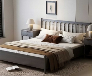 Modern Double Bed-ID:910790047