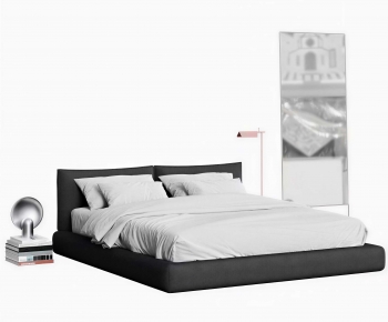 Modern Double Bed-ID:390249011