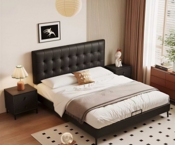 Modern Double Bed-ID:738912112