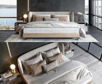 Modern Double Bed-ID:985358956